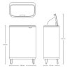 Kosz TOUCH BIN HI BO 2x30L Matt Black